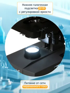 Микроскоп Levenhuk 320 BASE, монокулярный, изображение 30