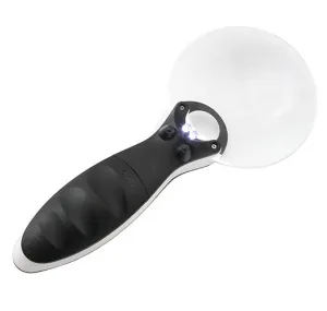 Лупа на ручке Veber 3/6x, 90 мм, с подсветкой (G-288-090), изображение 3