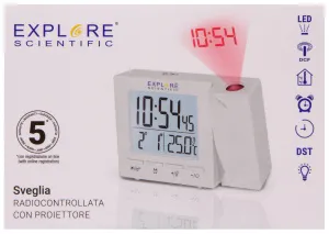 Часы цифровые Explore Scientific с проектором и термометром, белые, изображение 15