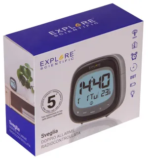 Часы цифровые Explore Scientific Dual с будильником, черные, изображение 12