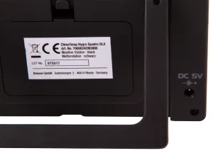 Метеостанция Bresser ClimaTemp Hygro Quadro с тремя датчиками, черная, изображение 7